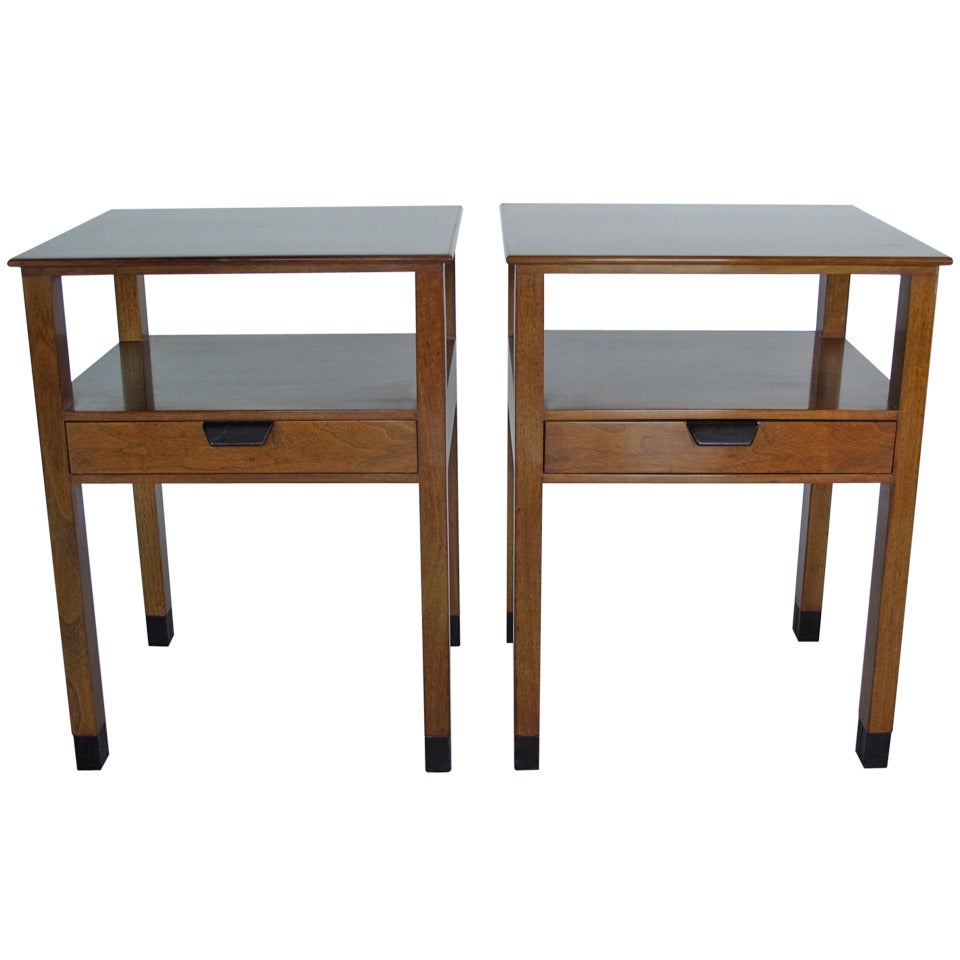 A Pair of Edward Wormley for Dunbar Nightstands