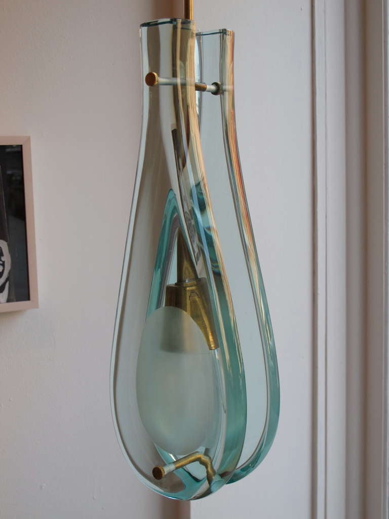 Glass Max Ingrand Fontana Arte Pendant For Sale