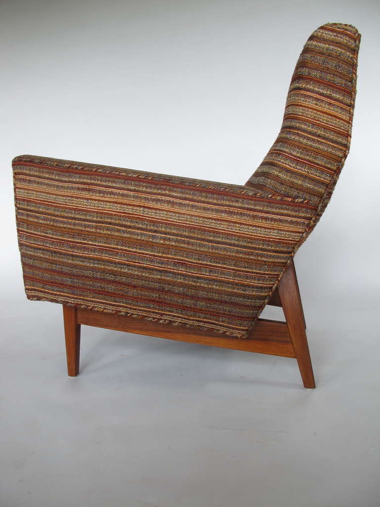 Mid-Century Modern A Pair of Jens Risom Upholstered Arm Chairs