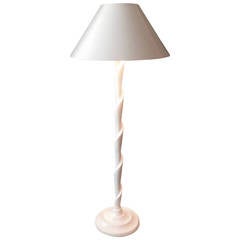 Elegant Twisted Column Floor Lamp, circa 1970s 10