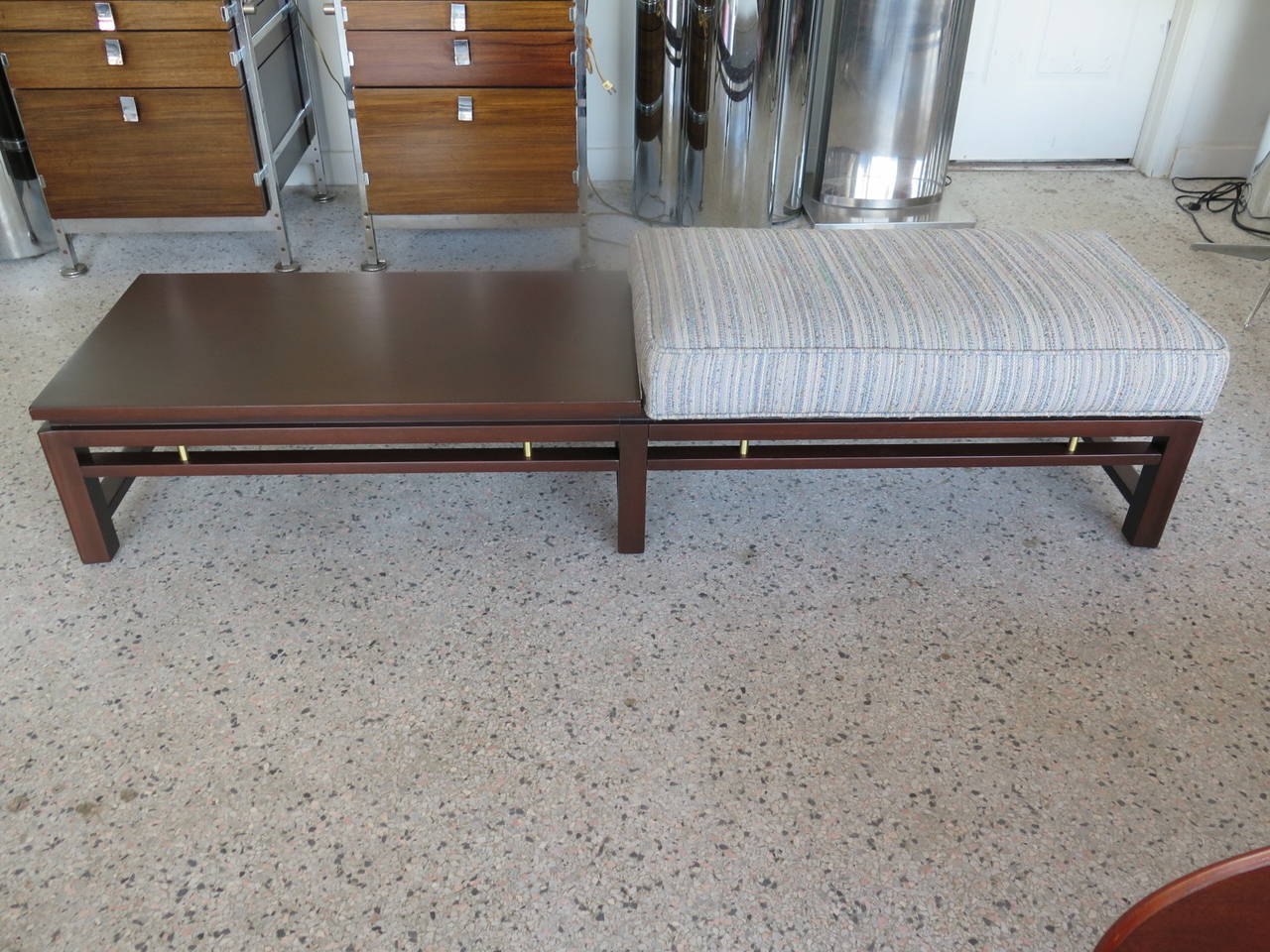 Edward Wormley for Dunbar Upholstered Bench In Good Condition In St.Petersburg, FL