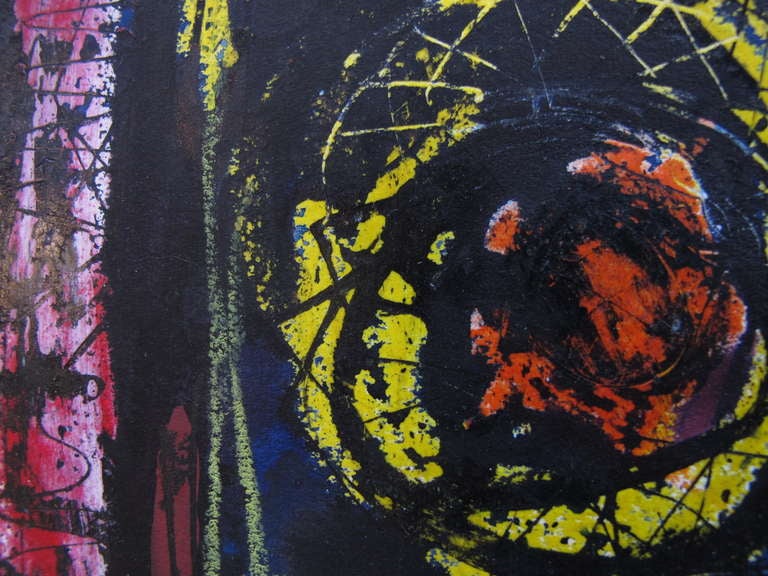 Gouache auf Papier von Robert Freiman, 1960 im Angebot 1
