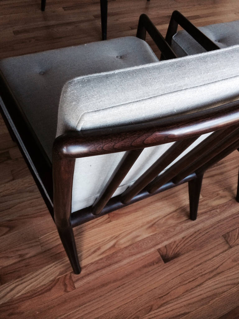 Mid-20th Century Pair of Classic T.H. Robsjohn-Gibbings Armchairs for Widdicomb