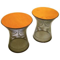 A Pair of Classic SIde Tables By Warren Platner for Knoll