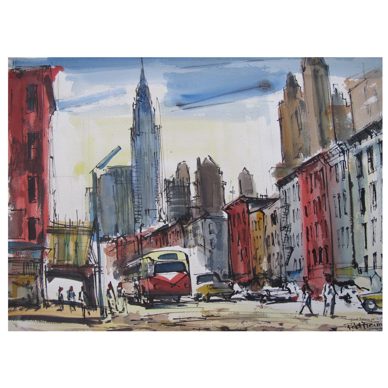 Robert Freiman, 1956, "Third Avenue at 57th Street"