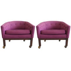A Pair of Kipp Stewart for Directional Tub Chairs 10