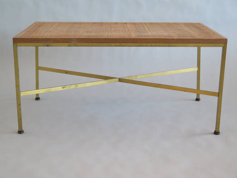 Paul McCobb Bench with Original Leather Cushion