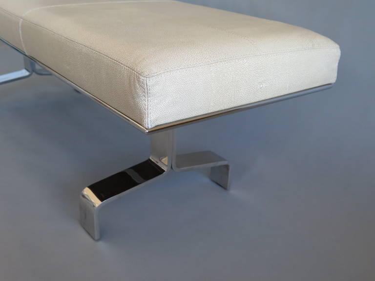Modern A Pair of Heavy Stainless Steel Benches by Decca