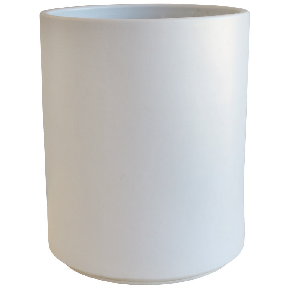 Classic Gainey Ceramic Planter Light Grey Cylinder