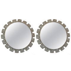 Retro A Pair of 1970's Illuminated  Resin Mirrors