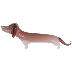 Charming Daschund Decanter Murano Glass 2