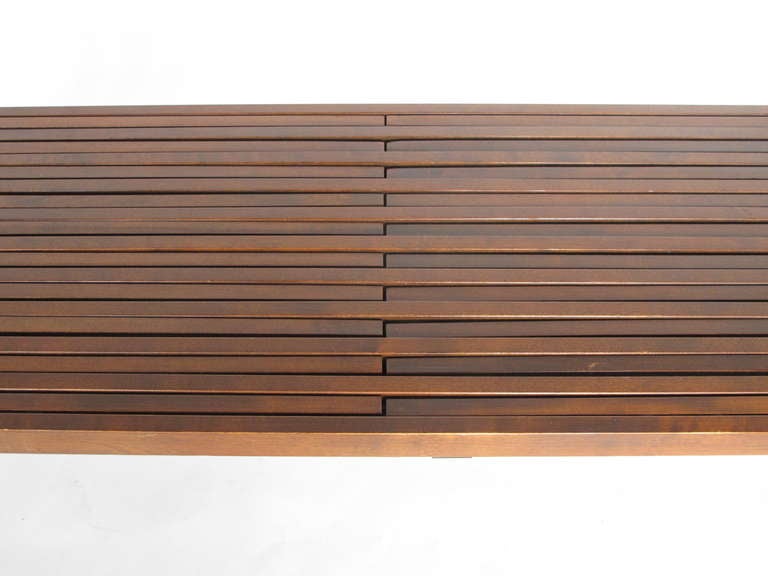 Mid-20th Century Brown Saltman Expandable Bench