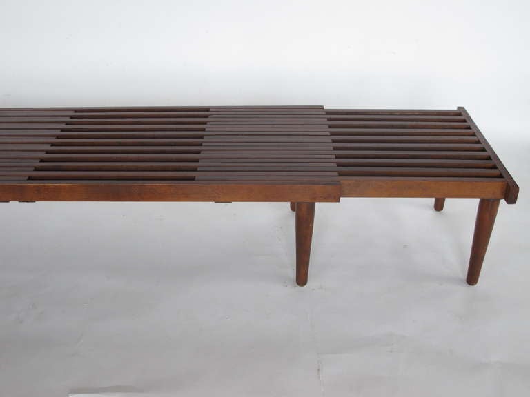 Modern Brown Saltman Expandable Bench