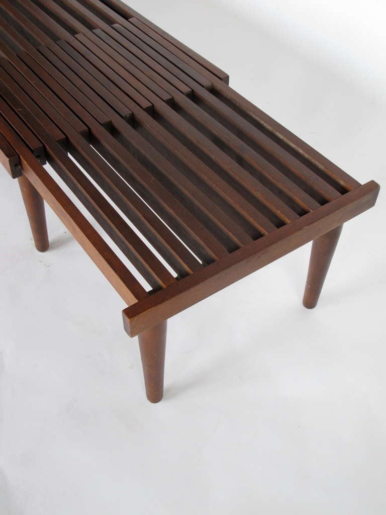 Walnut Brown Saltman Expandable Bench