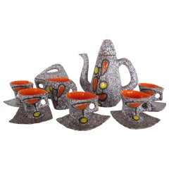Coffee/Tea Set Vallauris France 1950's Le Vaucour 6