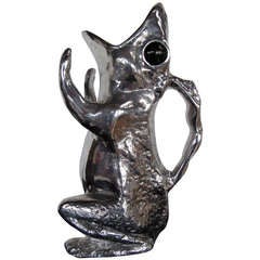 A Charming Frog Pitcher by Arthur Court in Cast Aluminum 11