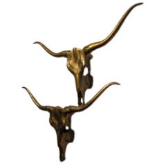 A Pair of Decorative Brass Sculls 5