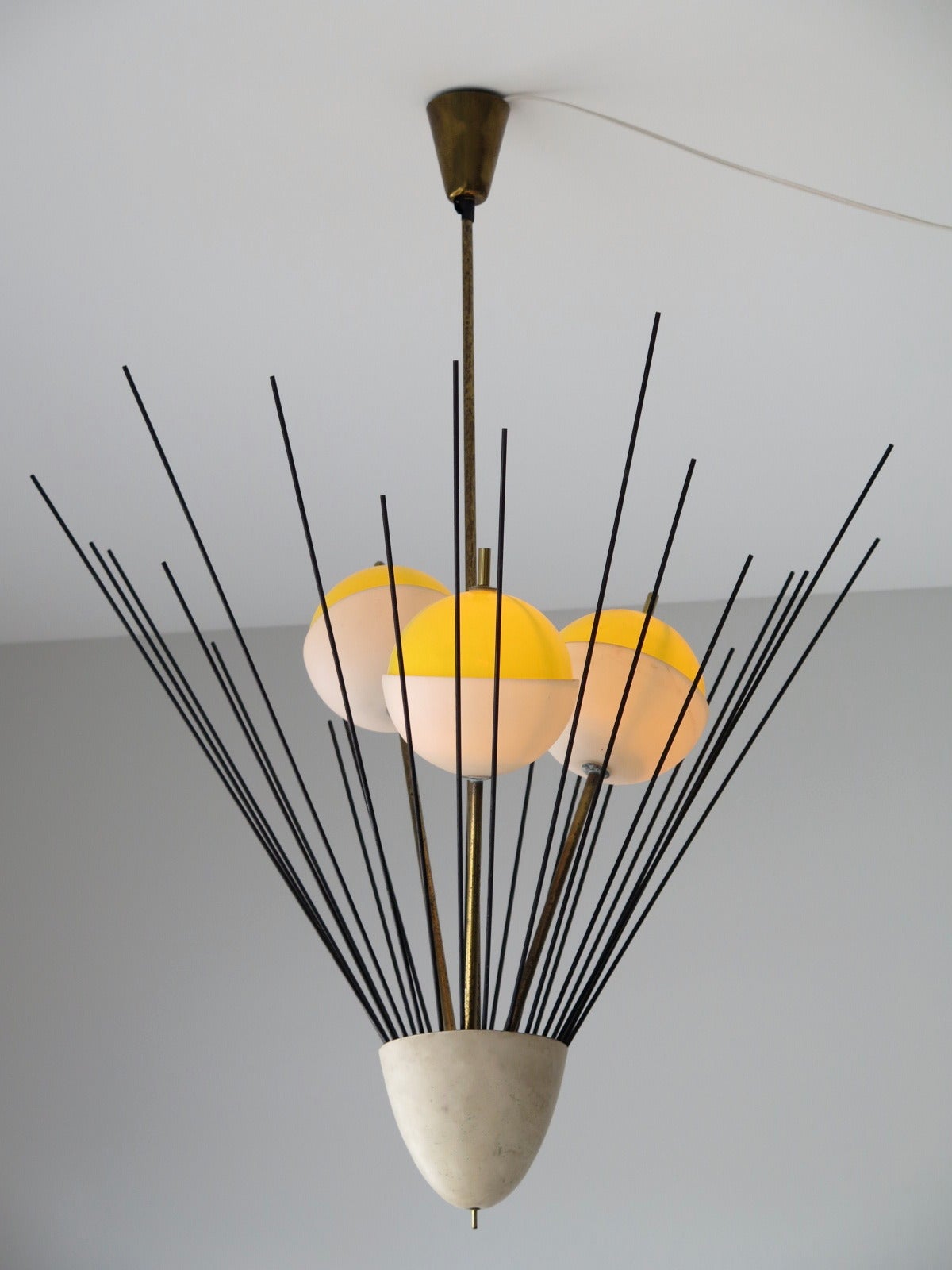 An unusual chandelier by Arredoluce with interesting 