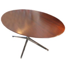 A Classic Knoll Oval Dining Table in Walnut