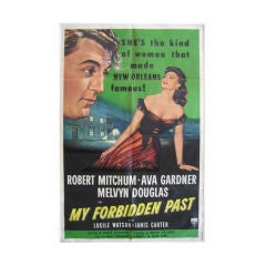 "My Forbidden Past" Poster with Robert Mitchum Ava Gardner