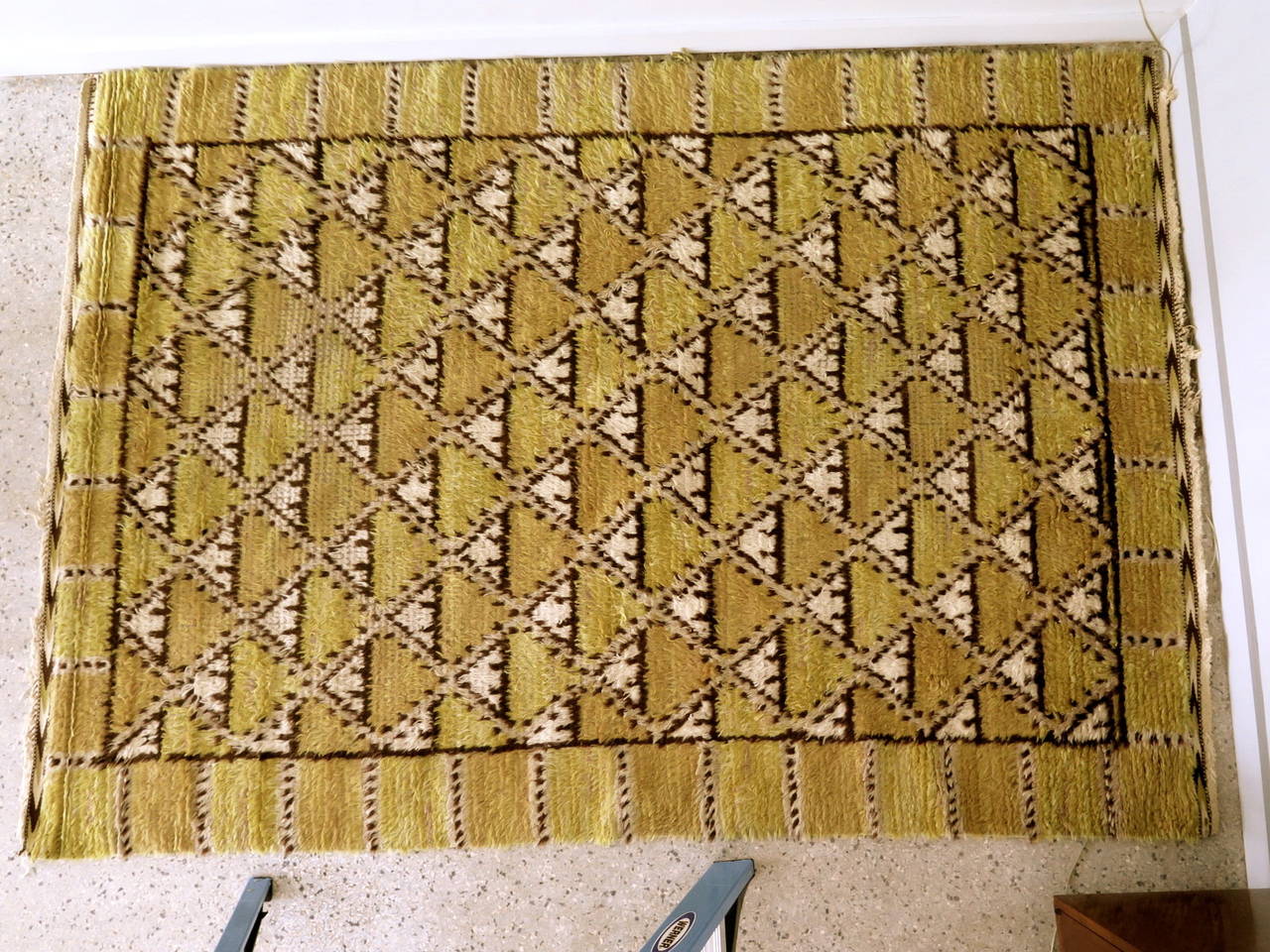 A fine geometric pile carpet by Marta Maas-Fjetterström, circa 1960s, 