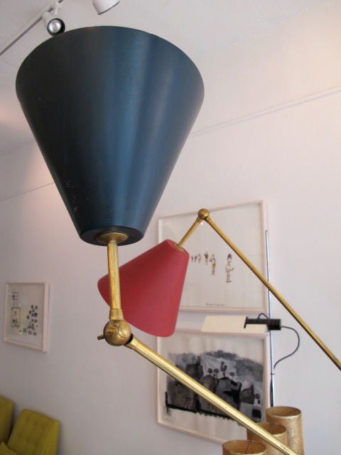 Mid-20th Century Three Arm Counter Balance Floor Lamp by Arredoluce
