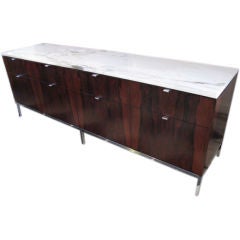 Classic Knoll Rosewood Credenza with Marble Top