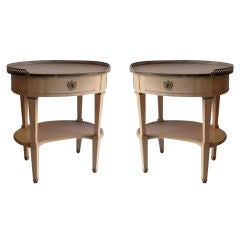 A Pair of  Oval Nightstands by Grosfeld House