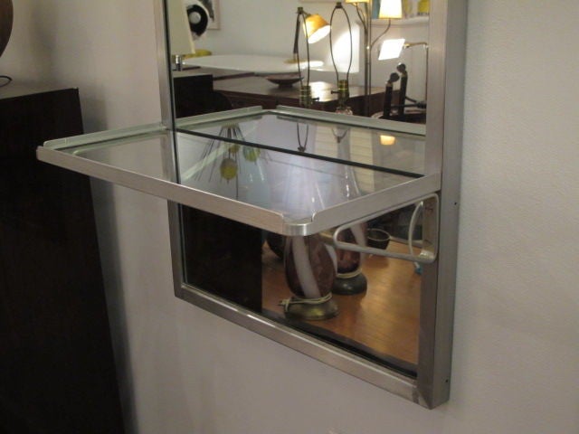 Aluminum A Large Mirror from SS United States Luxury  Liner 1952