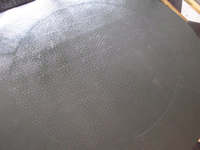 A Game Table in Dark Green Leather Attributed to Karl Springer 3