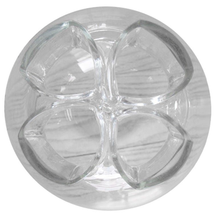 A Clear Glass Vase By Barbini