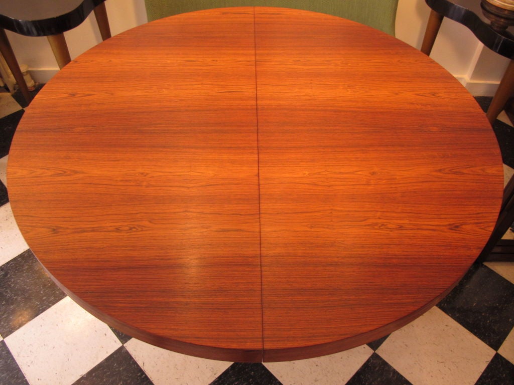 American Arch Pedestal Dining Table by Harvey Probber with Rosewood Top