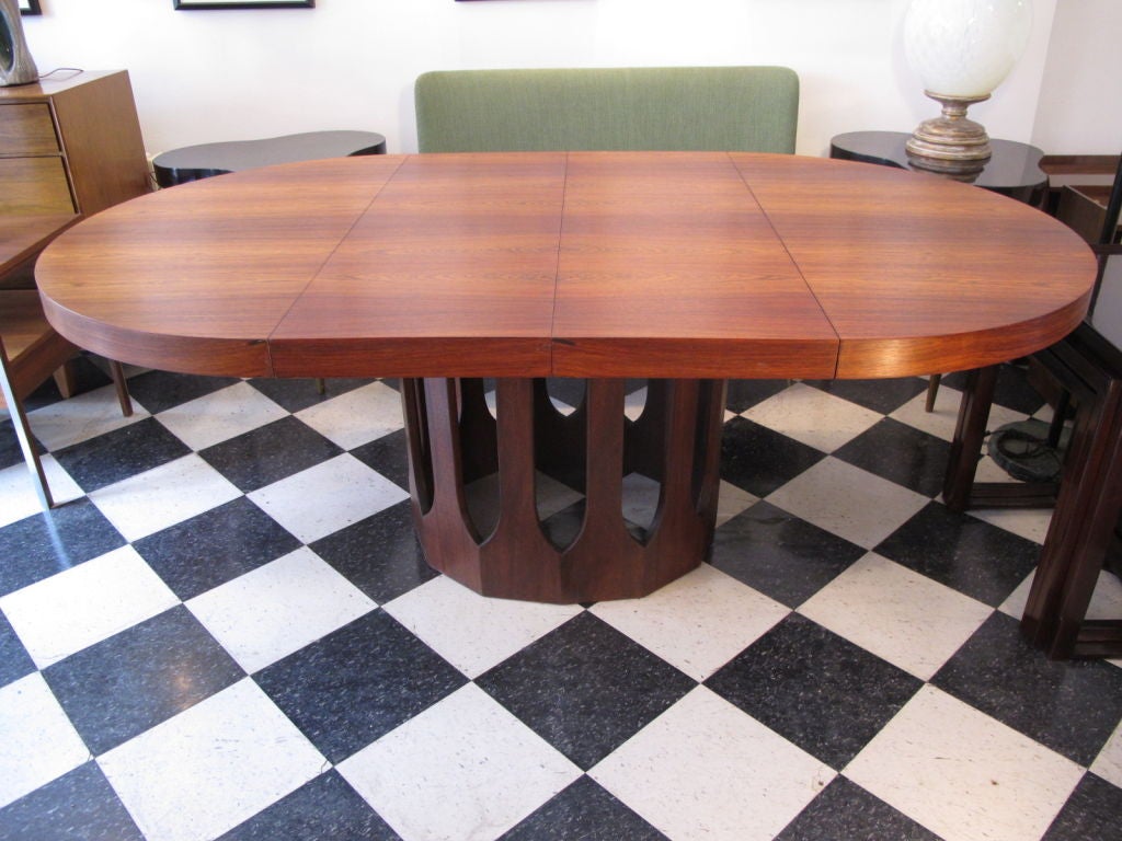Arch Pedestal Dining Table by Harvey Probber with Rosewood Top 3