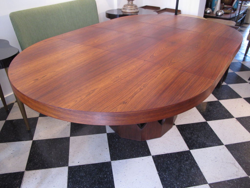 Arch Pedestal Dining Table by Harvey Probber with Rosewood Top 4