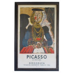 A Picasso Lithograph Exhibition Poster 1966