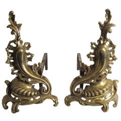 A Pair of Decorative Baroque Style Andirons