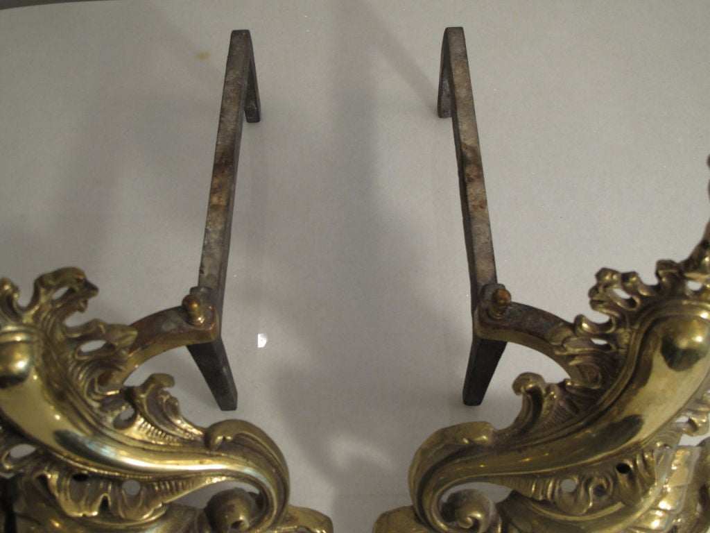 A Pair of Decorative Baroque Style Andirons 2