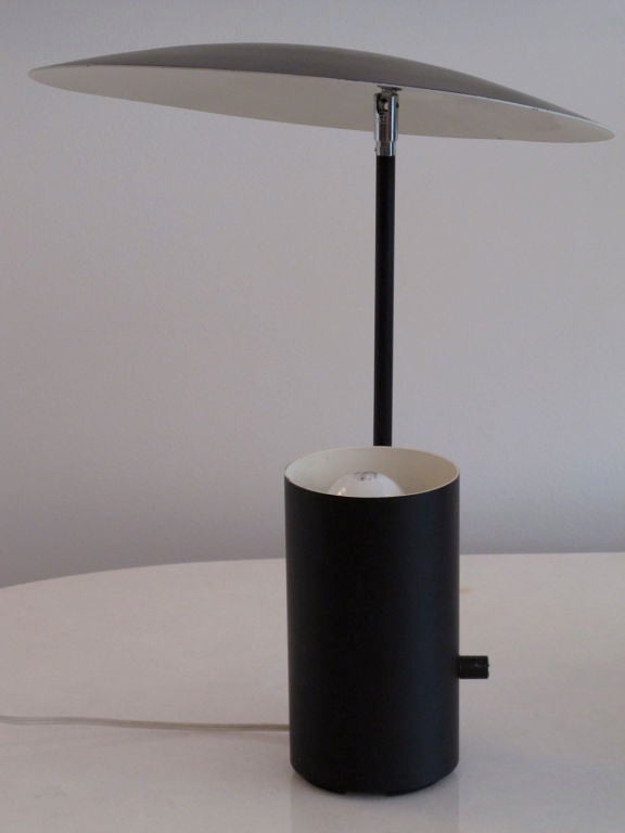 Mid-20th Century George Nelson Half Nelson Table Lamp in Black