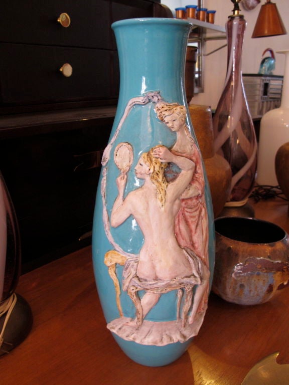 A fantastic studio vase by Marcello Fantoni, Italian, (born 1915).