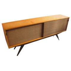 A Rare Florence Knoll Credenza In Birch And Mahogany