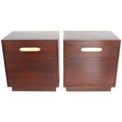 A Pair of Cube Nightstands By Harvey Probber
