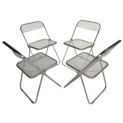 A Set of Four "Plia" Chairs Giancarlo Piretti for Castelli