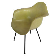 Vintage Charles Eames DAX Rope Edge Chair Lime Green