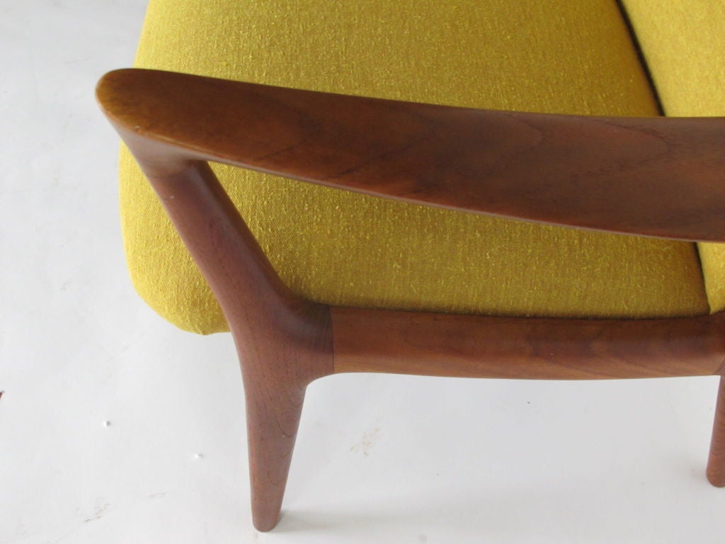 Mid-20th Century A Sculptural Teak Settee by Rastad and Relling Norway