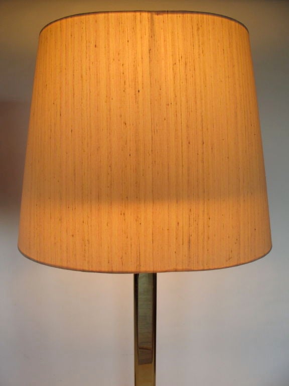 A Pair Elegant Floorlamps In Polished Brass For Sale 3