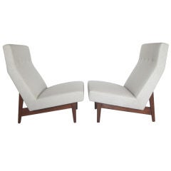 A Pair of Armless Lounge Chairs by Jens Risom