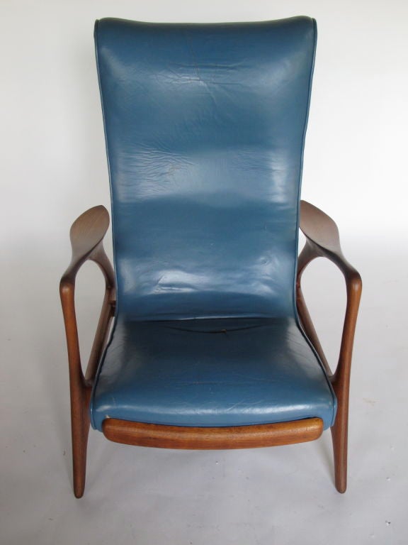 Walnut Vladimir Kagan Multi-position Reclining Chair
