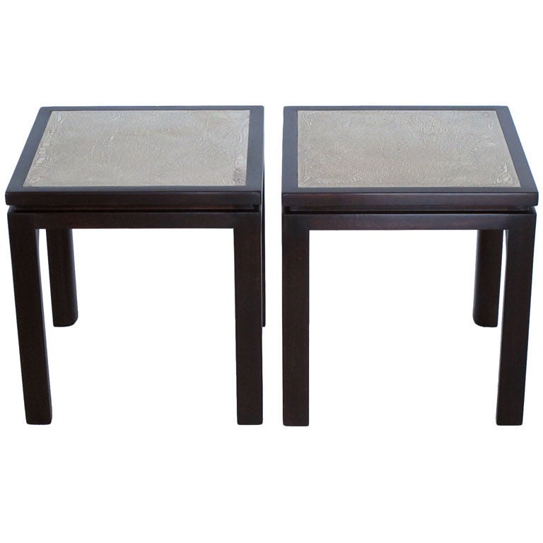 A Pair Of Harvey Probber Enamel Tables For Sale