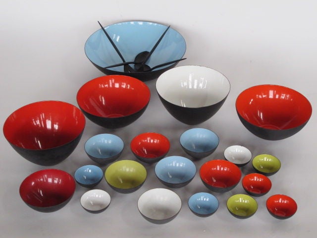 A great collection of Krenit bowls, Denmark, circa 1950s.