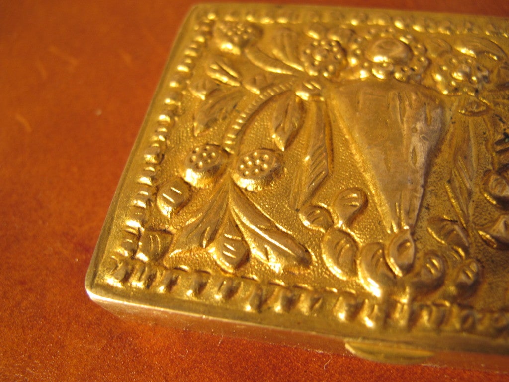 French Line Vautrin Gilt-Bronze Poudrier